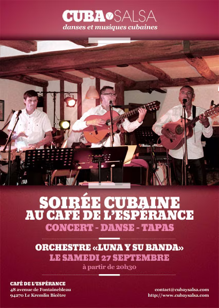 Flyer de la soirée