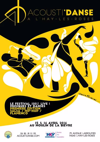 L'affiche du festival Acousti'danse 2016 à L'Haÿ-les-Roses