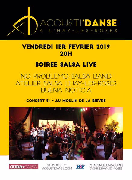 L'affiche de la soirée d'ouverture du festival Acoustidanse à l'Haÿ-les-Roses